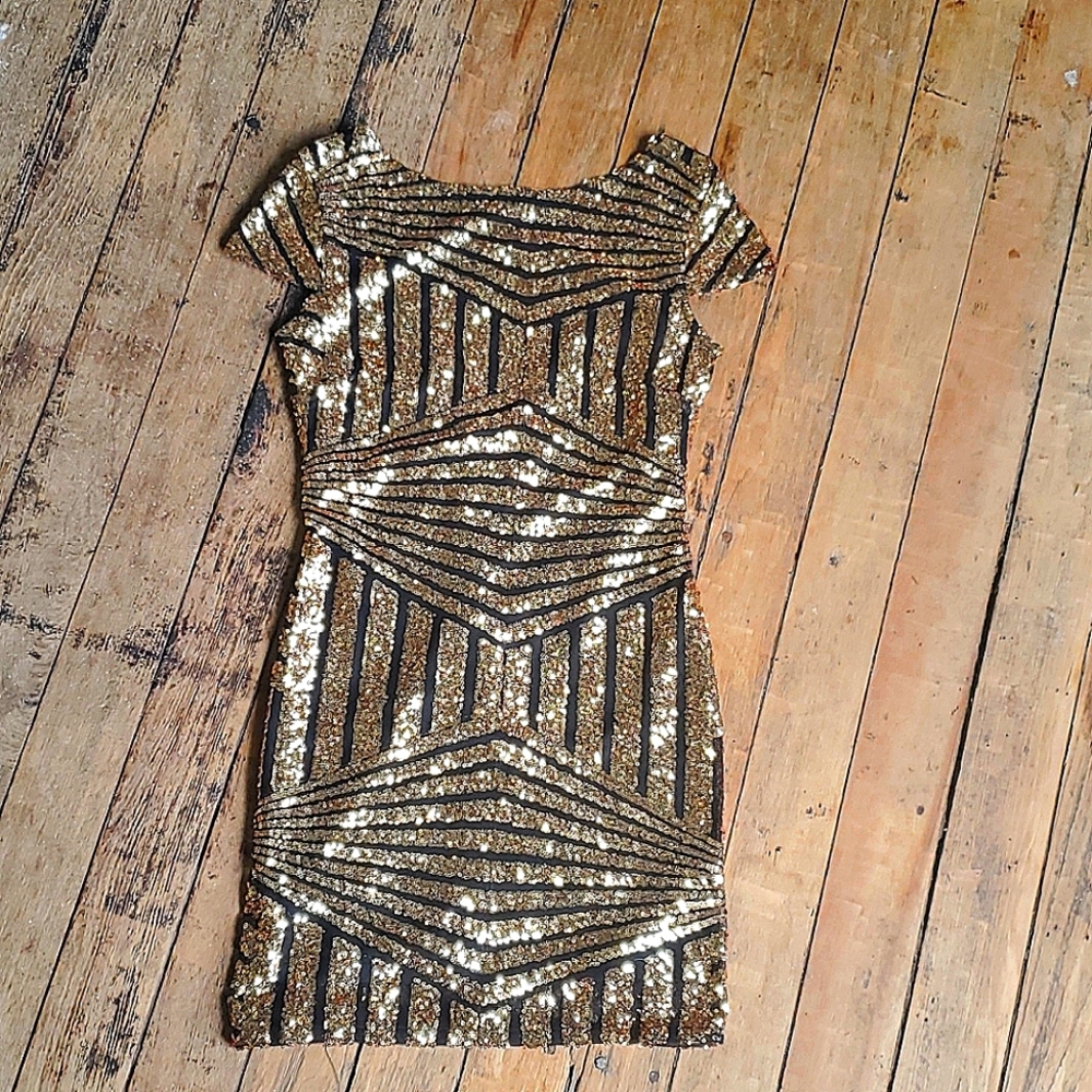 NWOT SHEIN Art Deco Sequins Cocktail Dress!